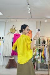 Áo sơ mi phối hoa Handmade linen tưng premium Cói Design