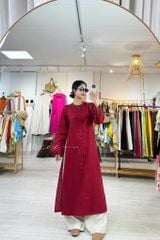 Áo dài Hồng Tịch Cói Design