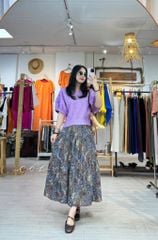 Chân váy tầng linen tưng premium Cói Design