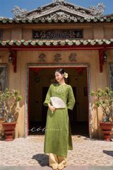 Áo dài Hoa Đồng Nội Cói Design