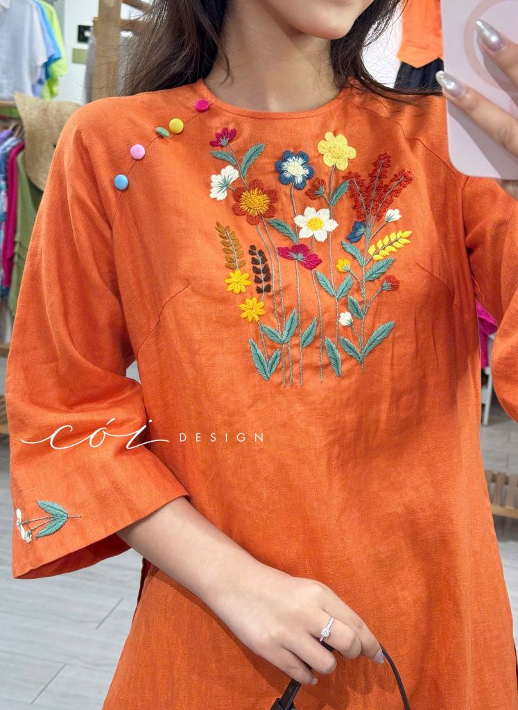 Áo dài Thiên Hương Cói Design