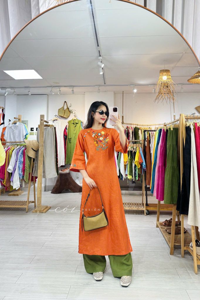 Áo dài Thiên Hương Cói Design