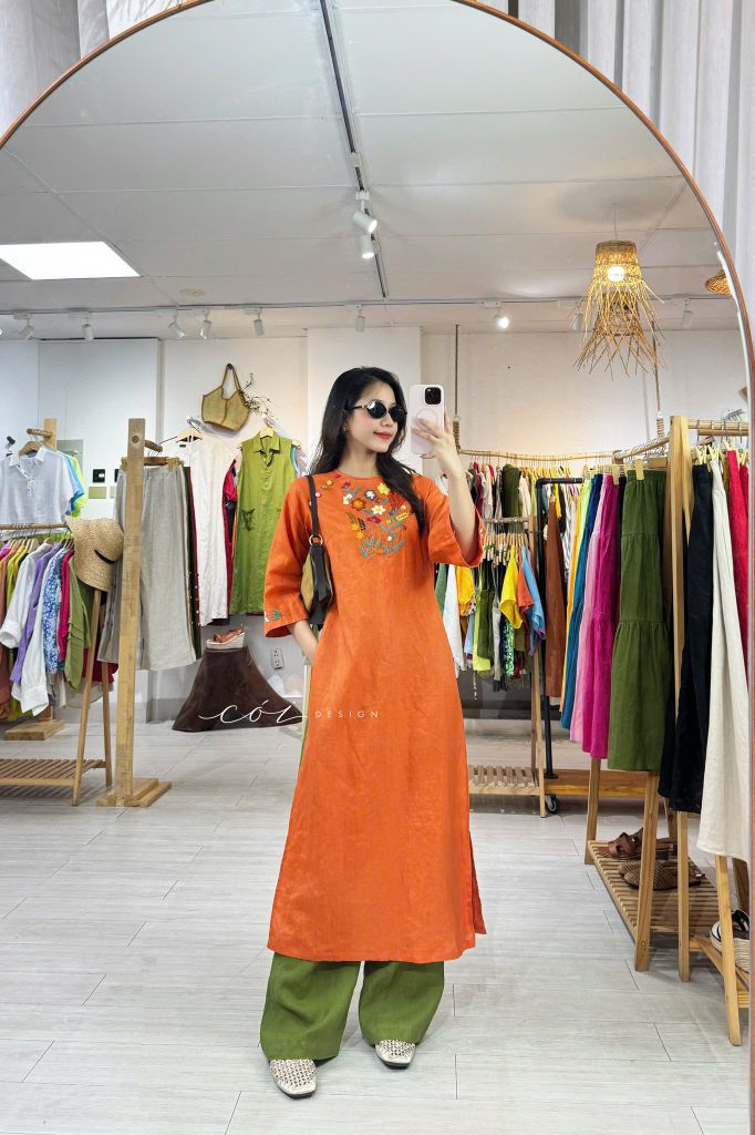 Áo dài Thiên Hương Cói Design