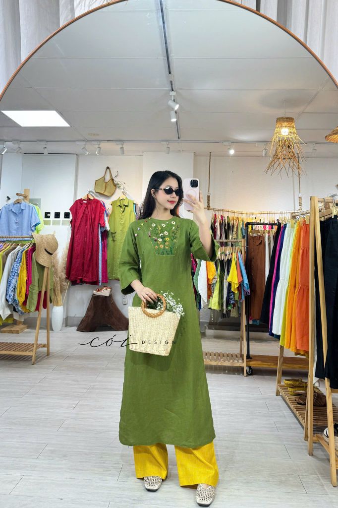 Áo dài Hoa Đồng Nội Cói Design
