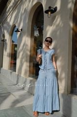 Quần váy linen tưng premium Cói Design