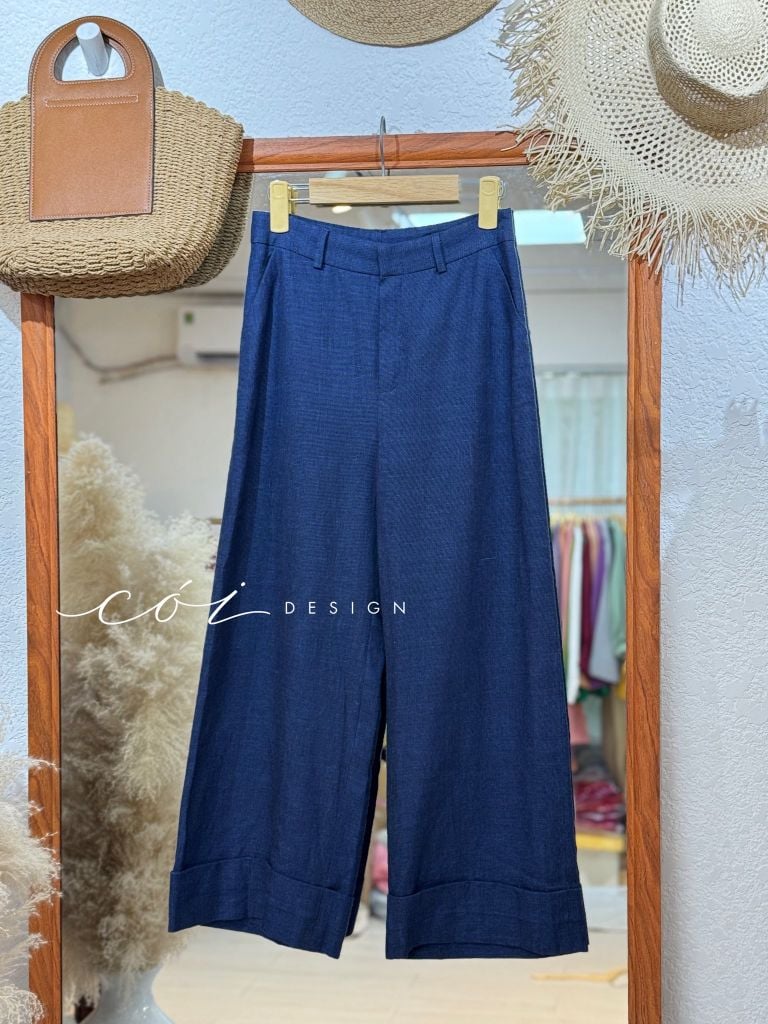 Quần suông linen lật lai Cói Design
