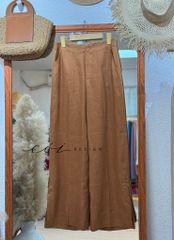 Quần ống suông linen premium 3 nút xẻ ống Cói design