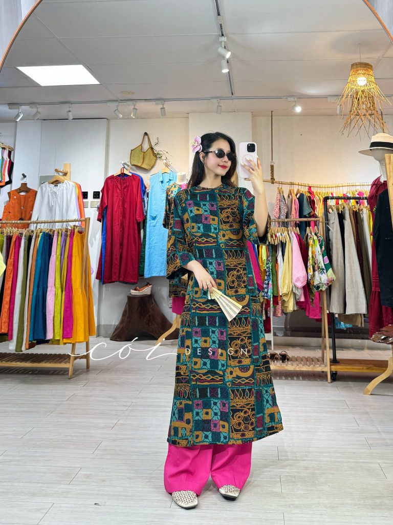 Áo dài Sắc Đồ Hoạ Cói Design