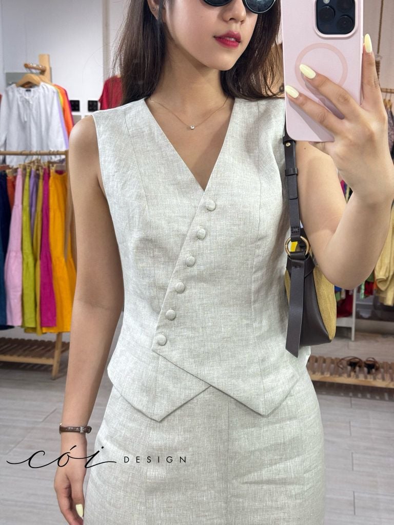 Chân váy 8 mảnh đuôi cá linen tưng premium Cói Design