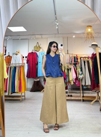 Quần 8 mảnh form váy linen tưng premium Cói Design