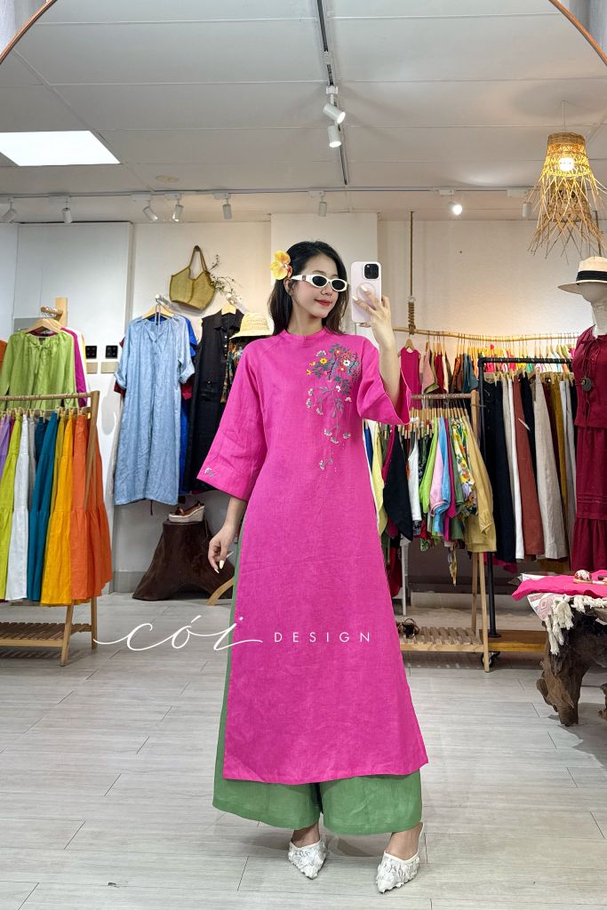 Áo dài Lam Thảo Cói Design