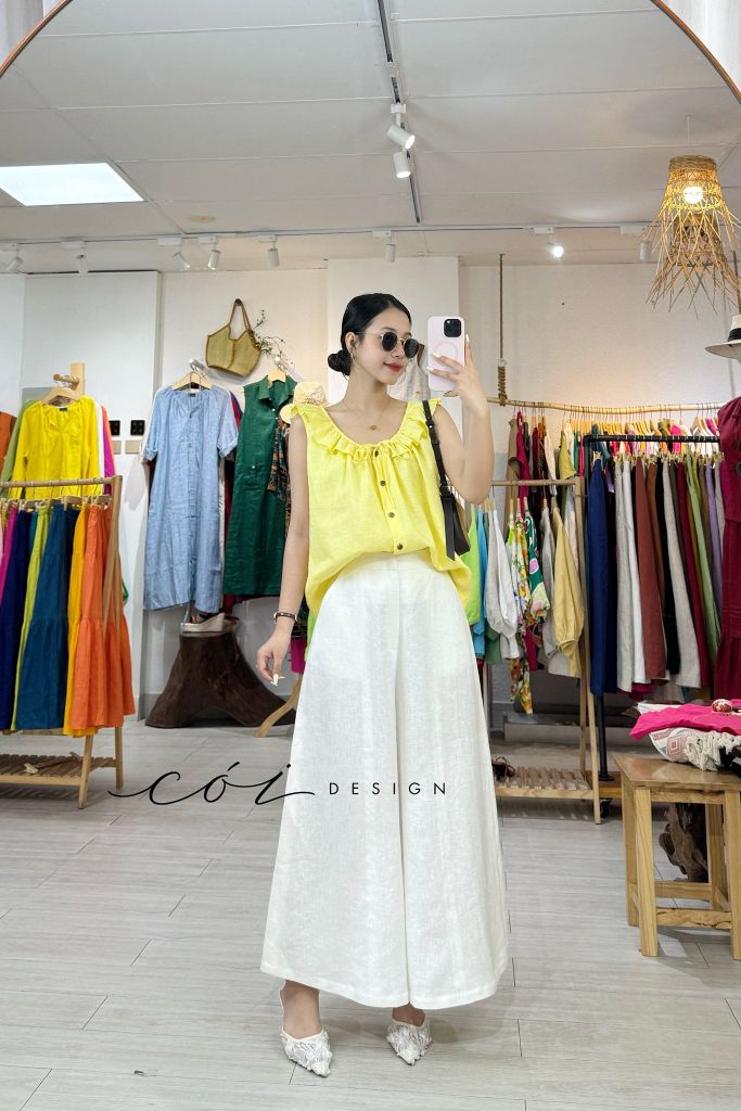 Quần 8 mảnh form váy linen tưng premium Cói Design