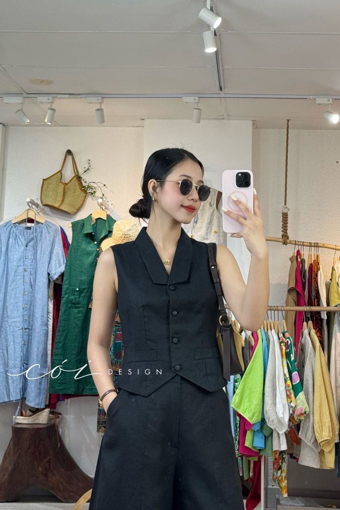 Quần 8 mảnh form váy linen tưng premium Cói Design