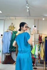 Áo cổ tròn nút đôi nhiều màu linen tưng premium Cói Design