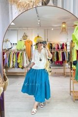 Chân váy tầng Linen tưng premium Cói Design
