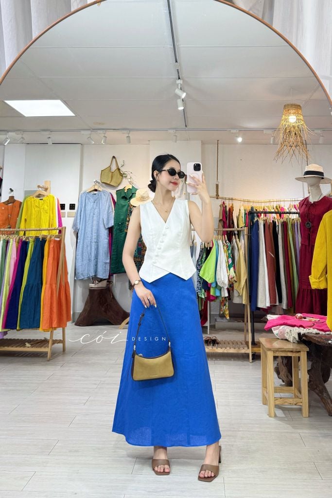 Chân váy 7 mảnh linen tưng premium Cói Design