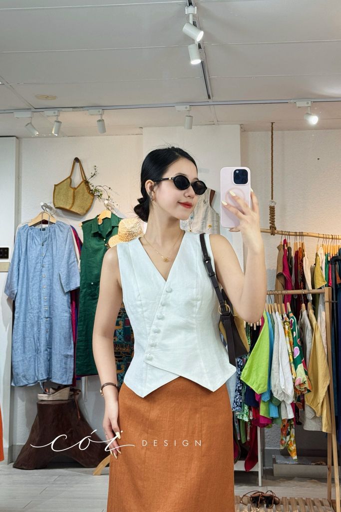 Chân váy 7 mảnh linen tưng premium Cói Design