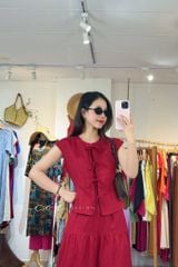 Quần 1 tầng suông lưng thun linen tưng premium Cói Design