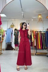 Quần 1 tầng suông lưng thun linen tưng premium Cói Design