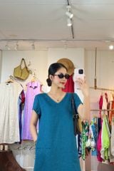 Đầm suông xoắn lưng linen tưng premium Cói Design