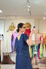 Đầm suông xoắn lưng linen tưng premium Cói Design