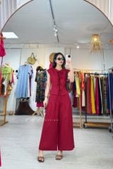 Quần 1 tầng suông lưng thun linen tưng premium Cói Design