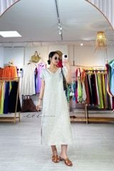 Đầm suông xoắn lưng linen tưng premium Cói Design