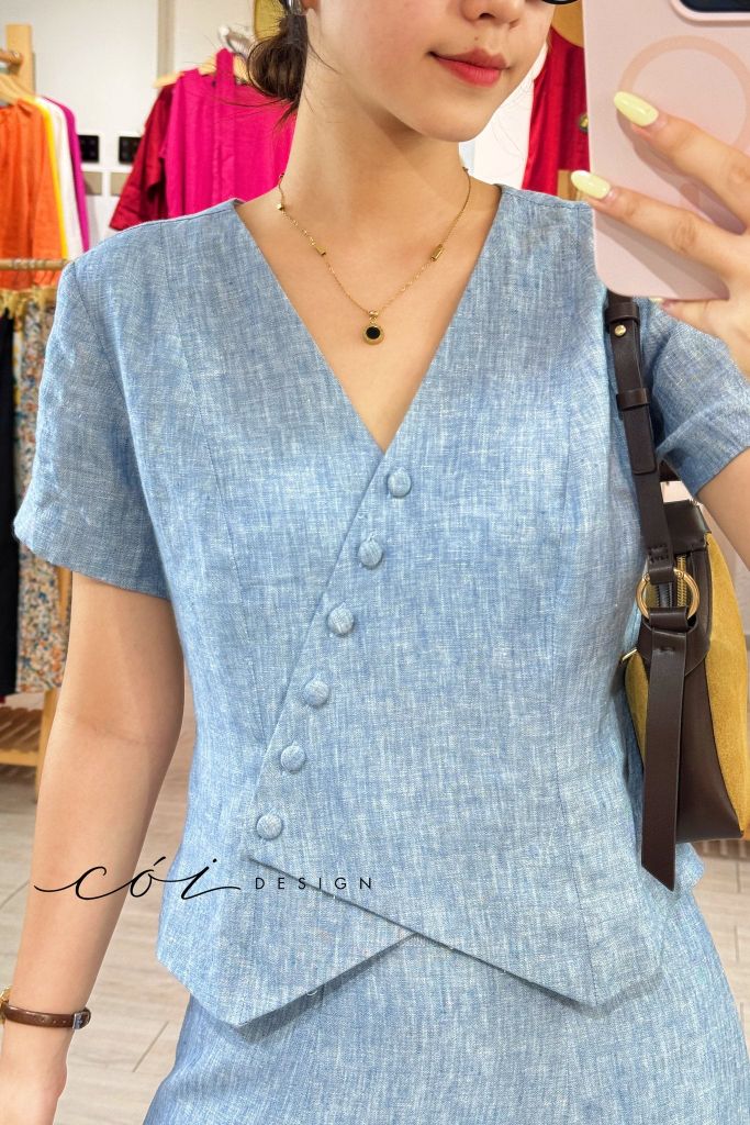 Chân váy 7 mảnh linen tưng premium Cói Design