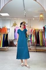 Đầm suông xoắn lưng linen tưng premium Cói Design