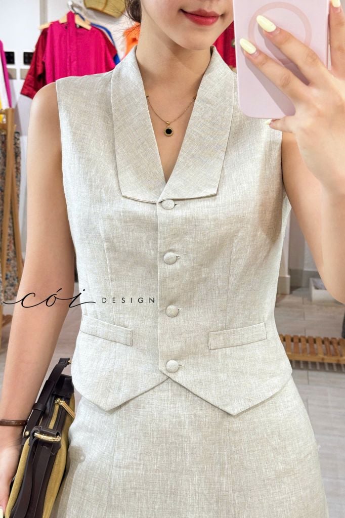 Chân váy 7 mảnh linen tưng premium Cói Design