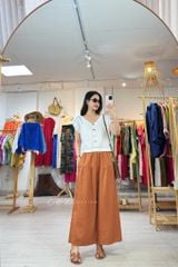 Quần 1 tầng suông lưng thun linen tưng premium Cói Design