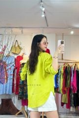 Áo sơ mi form suông phối nút lưng linen tưng premium Cói Design