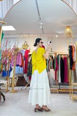 Áo xoắn lưng linen tưng premium Cói Design