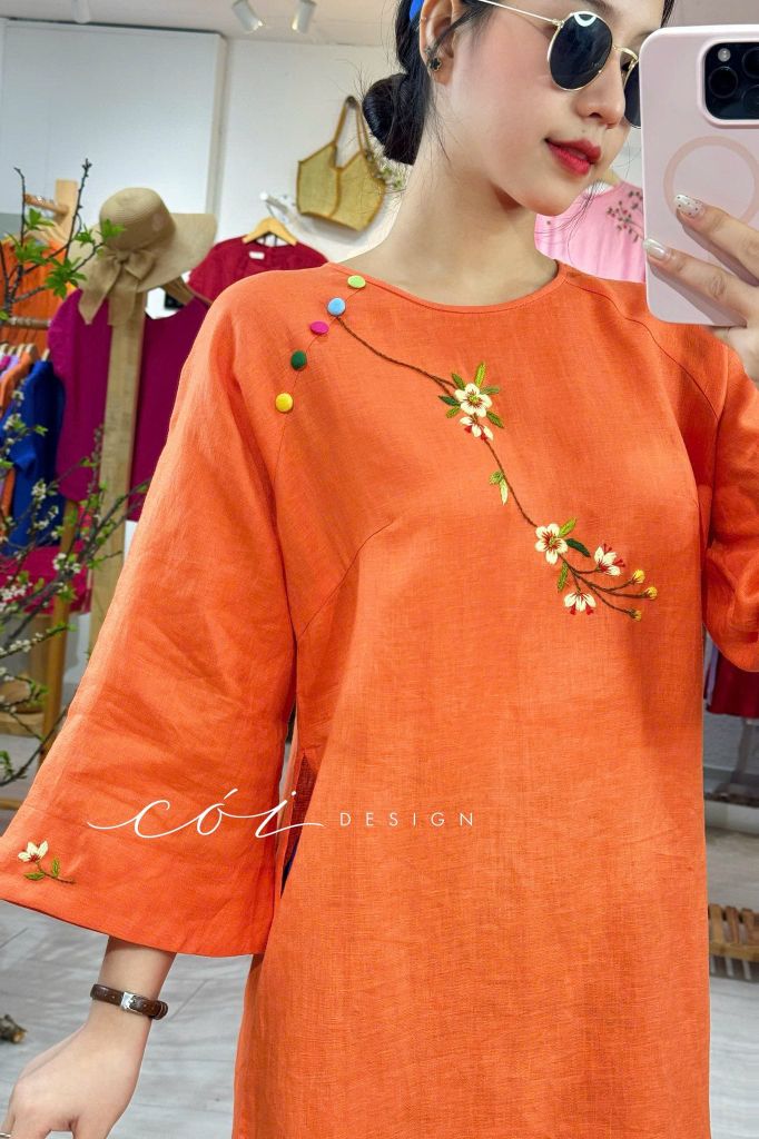 Áo dài Mộc Xuân Cói Design
