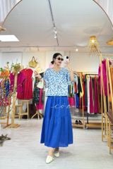 Áo cổ tròn tay nhún lồng đèn linen tưng premium Cói Design