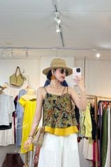 Áo 2 dây bèo linen tưng premium Cói Design