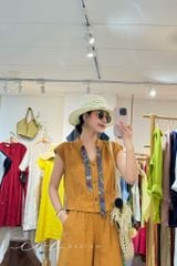 Quần ống cong linen tưng premium Cói Design