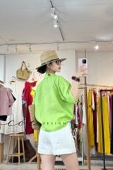 Áo sơ mi thắt nơ linen tưng premium Cói Design