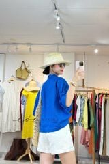 Áo sơ mi thắt nơ linen tưng premium Cói Design