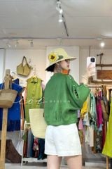 Áo cổ trụ 19 nút bọc màu Linen tưng premium Cói Design