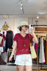 Áo xoắn lưng linen tưng premium Cói Design