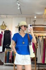 Áo xoắn lưng linen tưng premium Cói Design