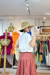 Chân váy tầng linen tưng premium Cói Design