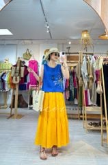 Áo thêu bông lúa non linen tưng premium Cói Design