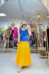 Áo thêu bông lúa non linen tưng premium Cói Design