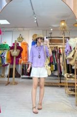 Áo cổ sơ mi 3 nút tay dài linen tưng premium Cói Design