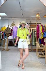 Áo sơ mi bo thun linen tưng premium Cói Design