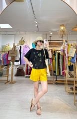 Áo cổ thuyền thêu hoa linen Hàn Cói Design