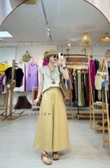 Quần 8 mảnh form váy linen tưng premium Cói Design