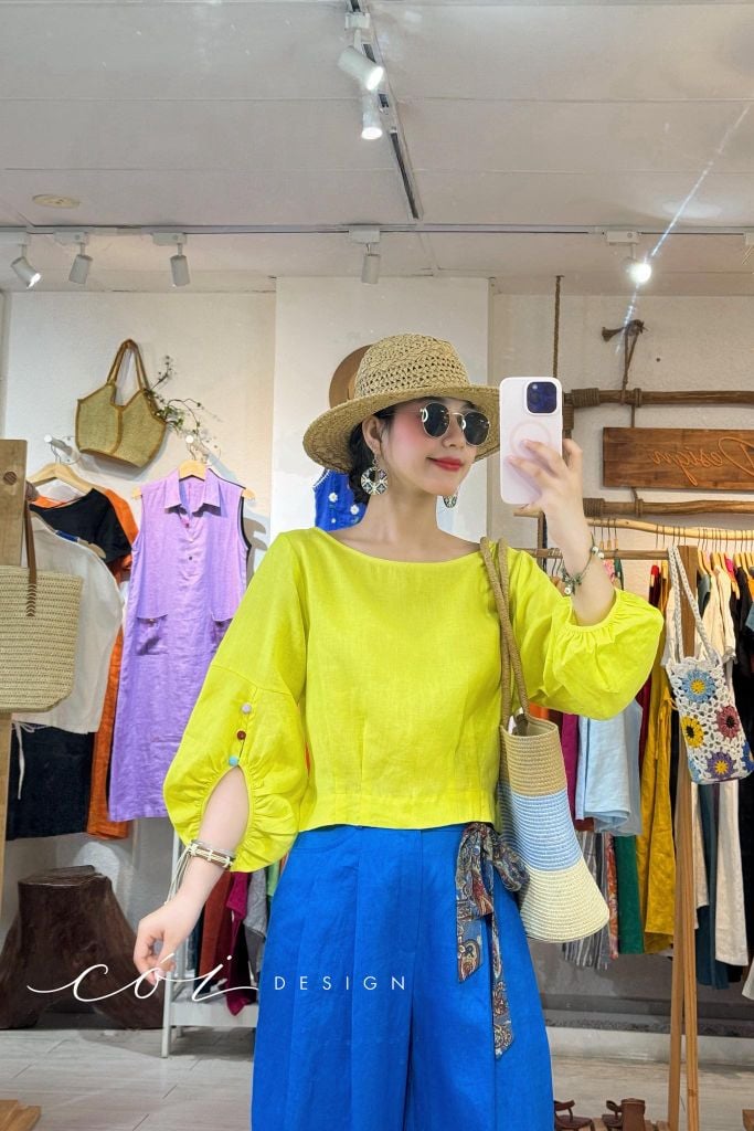 Quần baggy linen tưng premium Cói Design